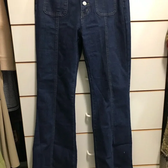 TikTok Women's Blue High-Waisted flare Jeans NWOT never worn. Bought last year - Picture 6 of 10